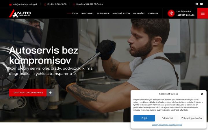Snímek obrazovky autochiptuning.sk
