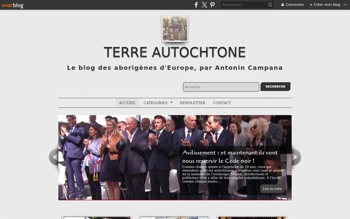 Snímek obrazovky autochtonisme.com
