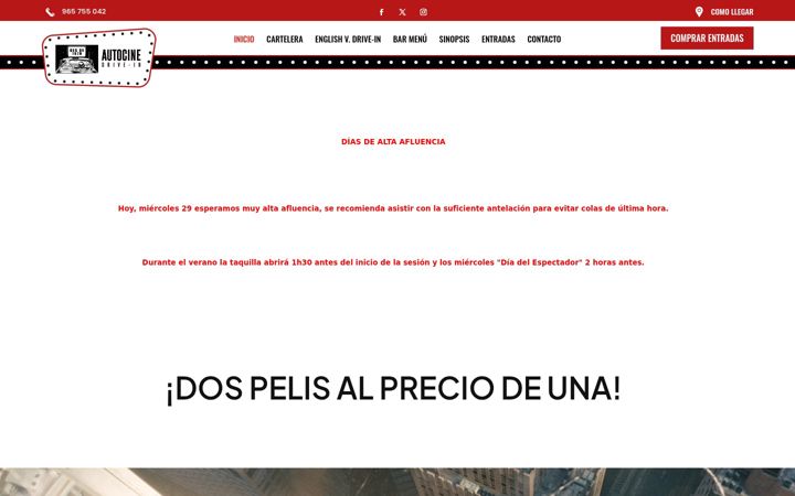 Screenshot of autocinedrivein.com