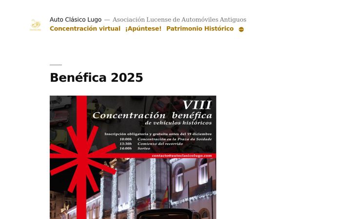 Snímek obrazovky autoclasicolugo.com