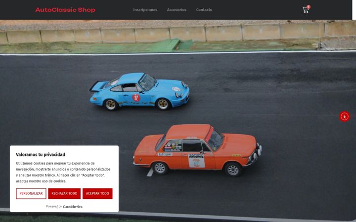 Screenshot of autoclassicshop.com