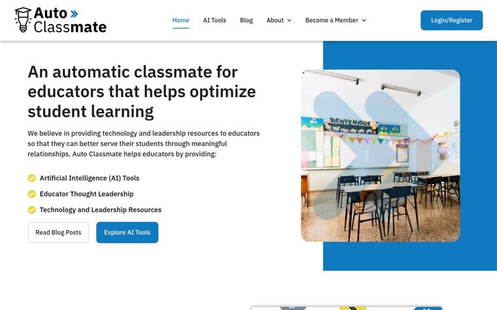 Screenshot of autoclassmate.io