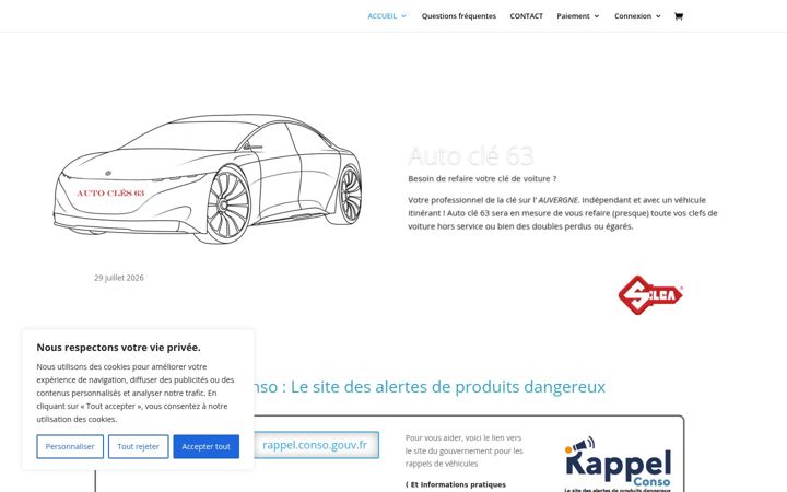 Captura de pantalla de autocles63.fr