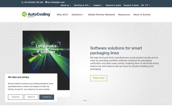 Screenshot of autocodingsystems.com