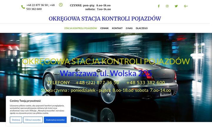 Screenshot van autocom.waw.pl