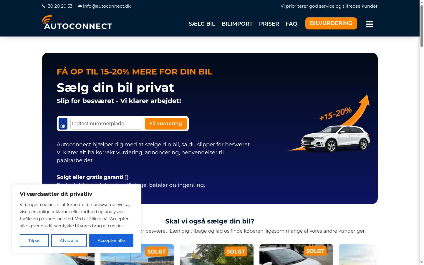 Screenshot del banner di consenso mostrato prima di qualsiasi interazione