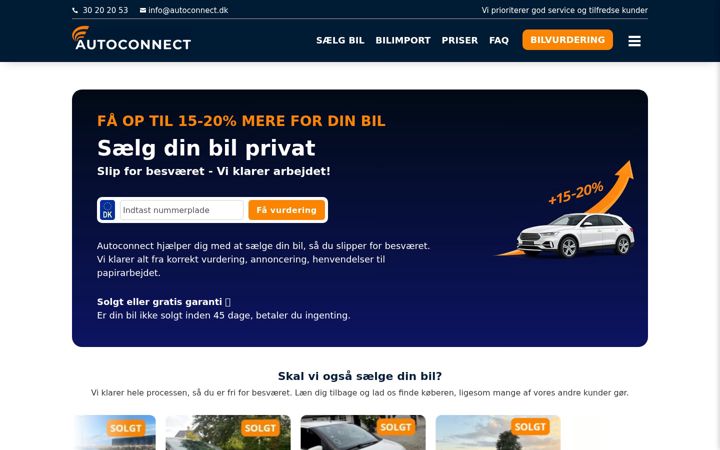 Screenshot ta' autoconnect.dk