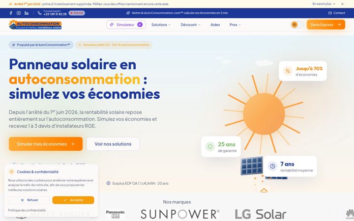 Screenshot of autoconsommation.com