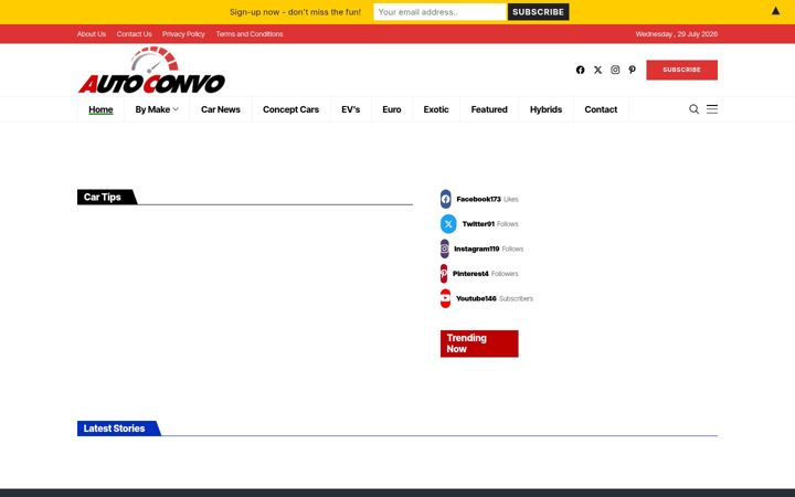 Screenshot of autoconvo.com