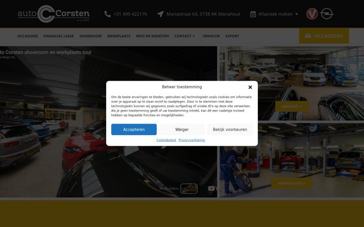 Screenshot του autocorsten.nl