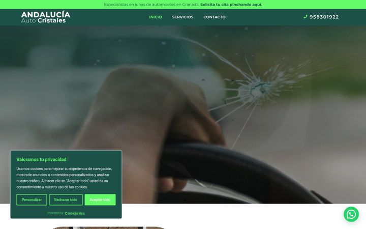 Screenshot του autocristalesandalucia.es