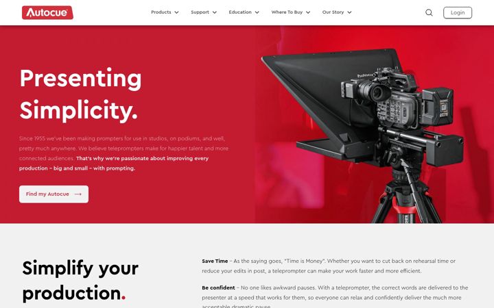 Screenshot of autocue.com