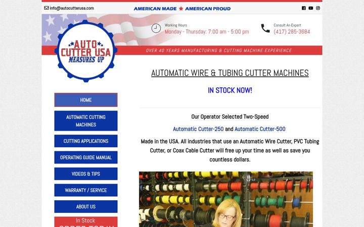 Posnetek zaslona autocutterusa.com