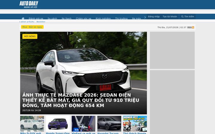 Screenshot of autodaily.vn