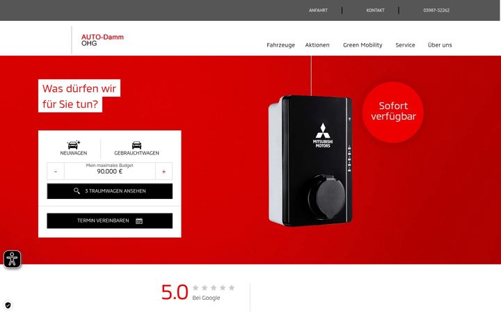 Screenshot of autodamm.de