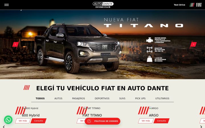 Screenshot of autodante.com.ar