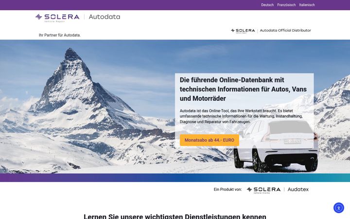 Skærmbillede af autodata.ch