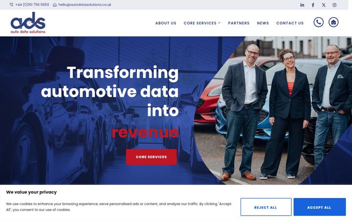 Screenshot of autodatasolutions.co.uk