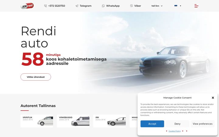 Screenshot of autode-rent.ee