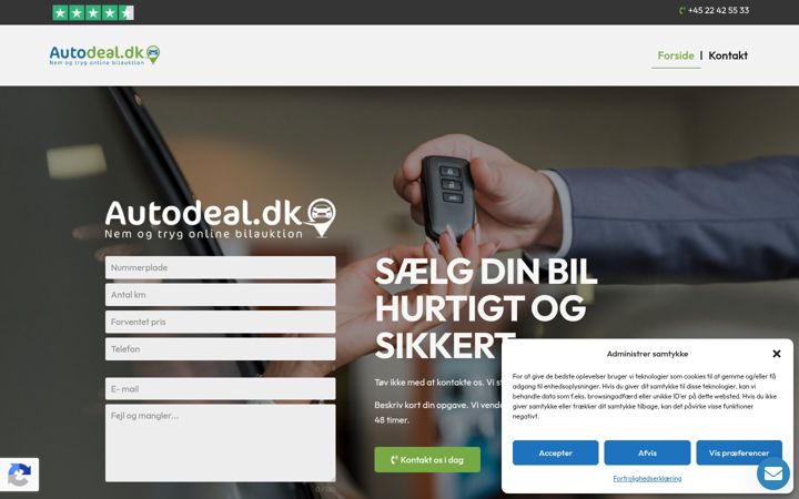 Snímek obrazovky autodeal.dk