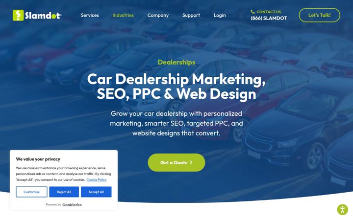 Screenshot of autodealermarketing.com