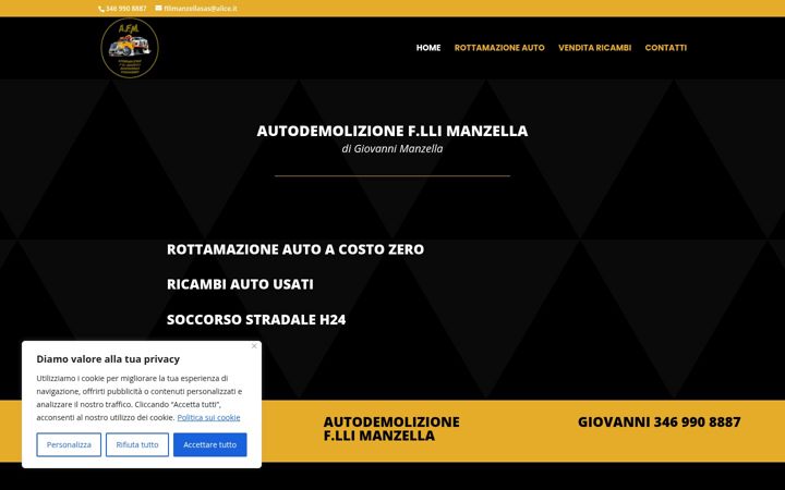 Screenshot of autodemolizione-manzella.it