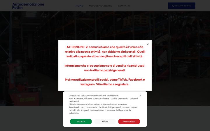 Screenshot of autodemolizionefellin.it