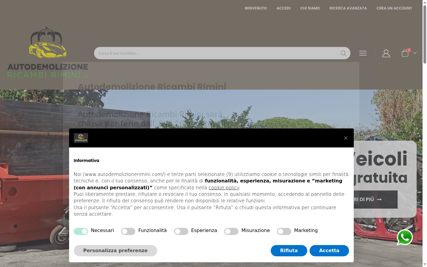 Screenshot tal-banner tal-kunsens muri qabel kwalunkwe interazzjoni