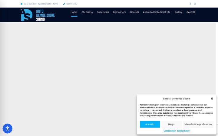 Screenshot ta' autodemolizionesiano.it