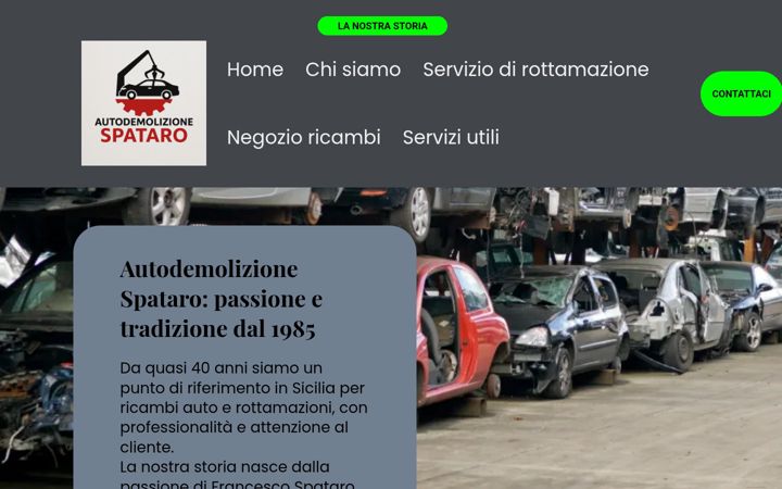 Screenshot of autodemolizionespataro.it