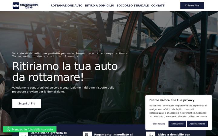 Screenshot of autodemolizionetorino.it