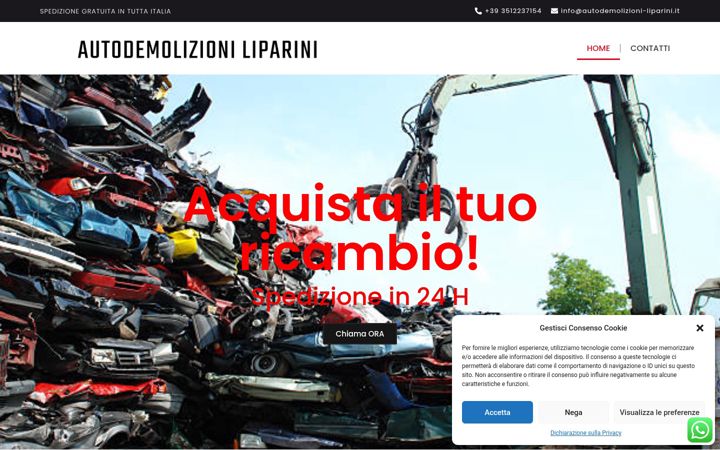 Screenshot of autodemolizioni-liparini.it