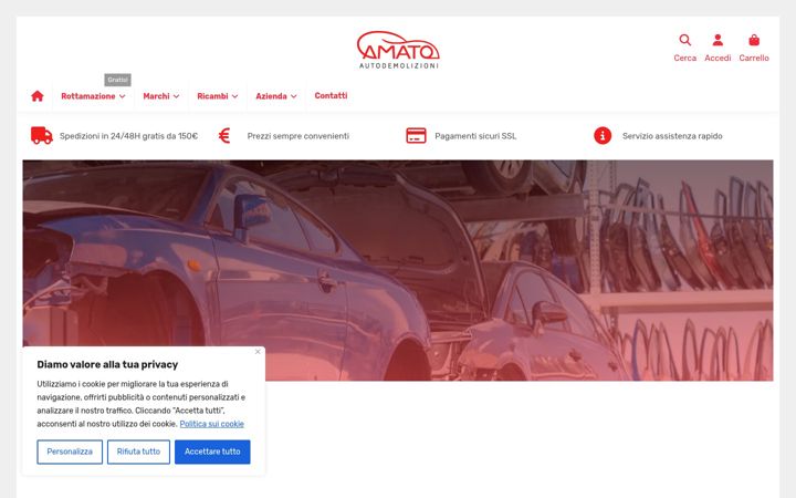 Screenshot of autodemolizioniamato.it