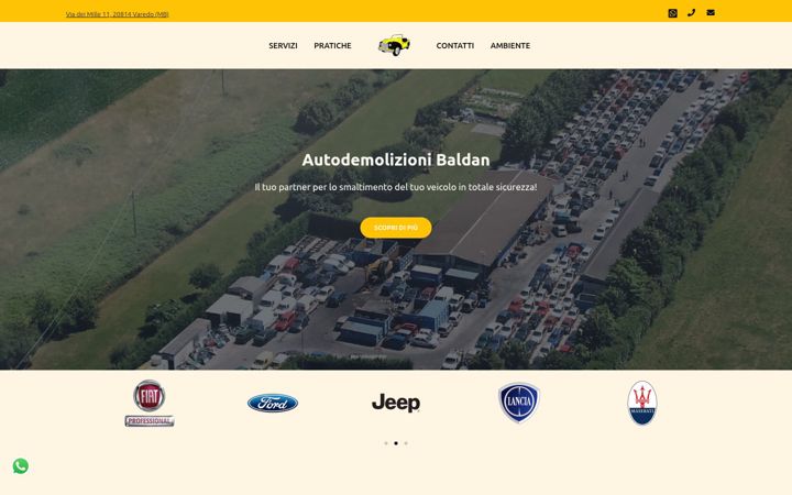 Screenshot of autodemolizionibaldan.com