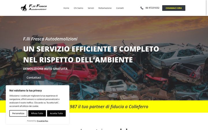 Screenshot of autodemolizionifrasca.com