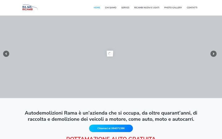 Screenshot of autodemolizionirama.com