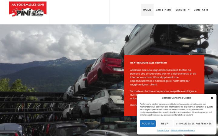 Screenshot of autodemolizionispini.it