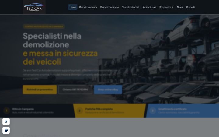 Screenshot of autodemolizionitedcar.it