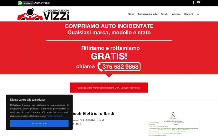 Екранна снимка на autodemolizionivizzi.com