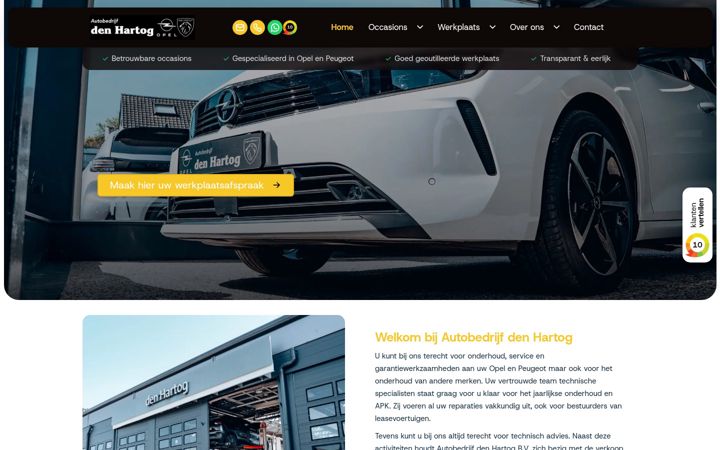 Screenshot of autodenhartog.nl