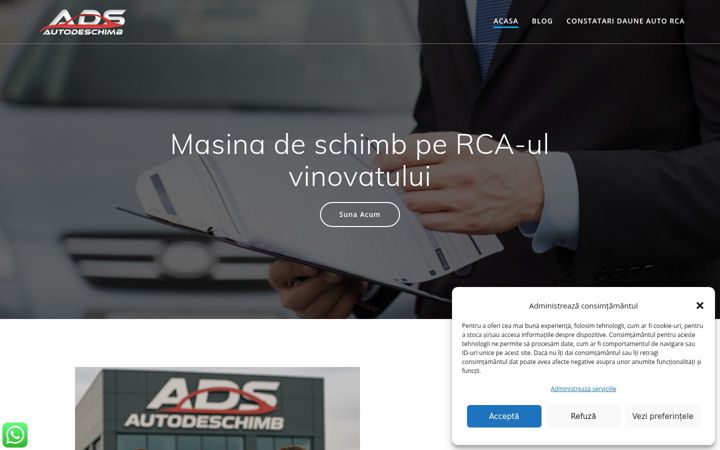 Screenshot of autodeschimb.ro