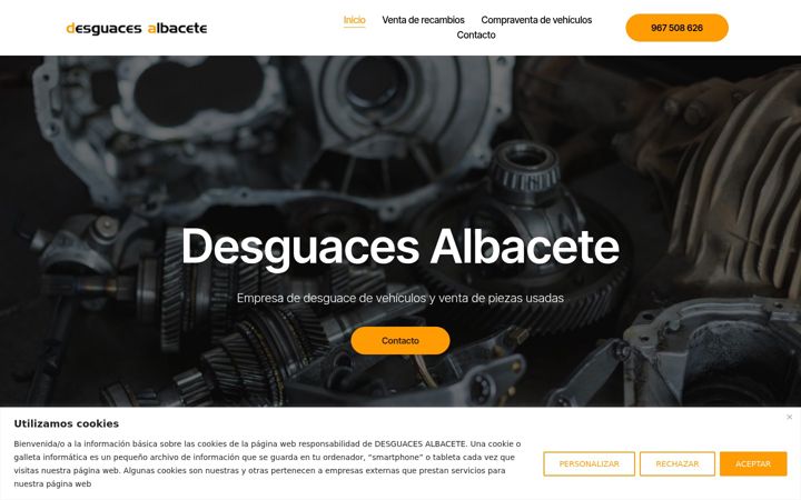 Skjermbilde av autodesguacesalbacete.es