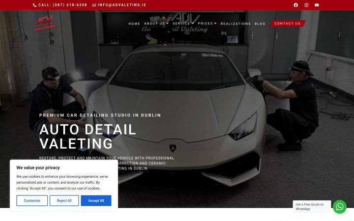 Screenshot of autodetailvaleting.ie