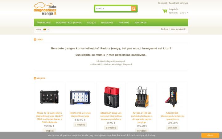 Screenshot of autodiagnostikosiranga.lt