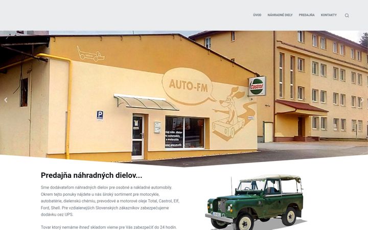 Screenshot of autodielyautofm.sk