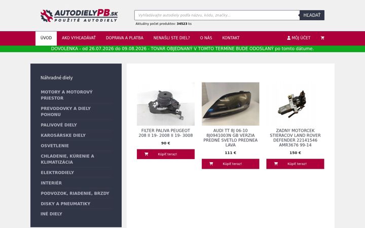 Screenshot of autodielypb.sk