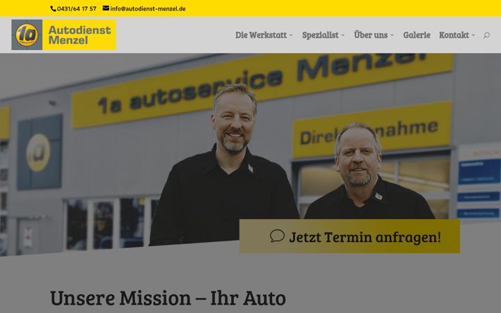 Capture d'écran de autodienst-menzel.de
