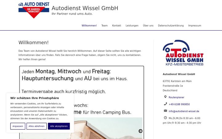 Skjermbilde av autodienst-wissel.de