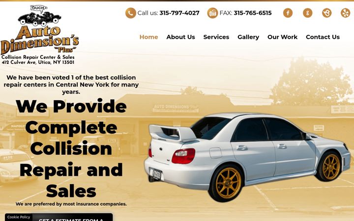 Screenshot of autodimensionsplus.net
