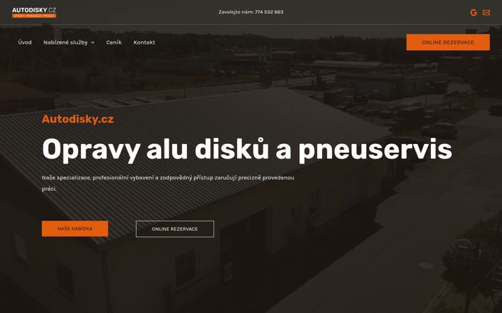 Screenshot of autodisky.cz